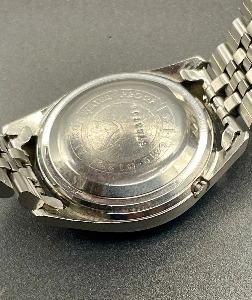 Vintage Seiko 5 Sportsmatic 6619-8120 Automatic Diashock 21 Jewels - image 4 of 4