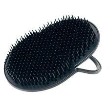 G.B.S American Comb's Palm Pocket Shampoo Brush - Made in USA with Round Bristle