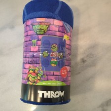 Nickelodeon Teenage Mutant Ninja Turtles Fleece Blanket Throw 46 x 60 New