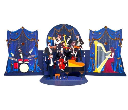 4D Pop Up Karte Jazz Musiker Konzert Geburtstag Jubiläum Ruhestand Einladung - Bild 4 von 9