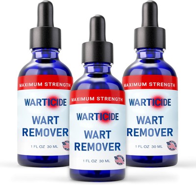 Fast-Acting Wart Remover - Effective Plantar and Genital 1 Fl Oz (Pack of 3) 