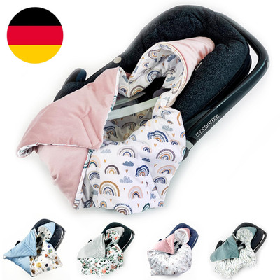 Wattierte Einschlagdecke Mit Füllung Für Babyschale Autositz Universal, Übergang