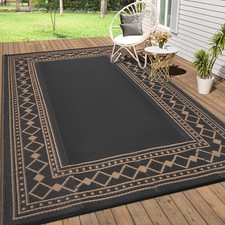 8x10/ 9x12/ 9x18 /10x14 FT Outdoor Rug,Waterproof Patio Mat RV Camping Carpet US