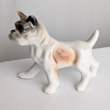 Vtg Boxer Dog Figurine Ceramic Made In Japan 3.5"