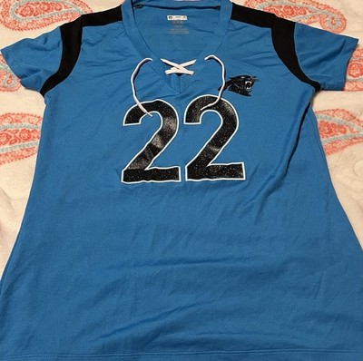 Carolina Panthers Women s V Neck #22 Mc Caffrey 