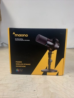 MAONO PD200W Hybrid Wireless Podcast Microphone for PC, Dynamic XLR USB HD Mic