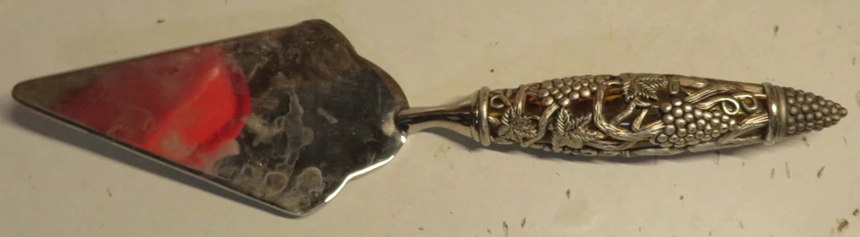 Servidor de Pasteles Godinger Vidrio Amarillo Filagrana Hoja de Uva Mango 11" Para Servir Foto 2 de 4