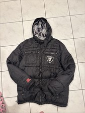 Vintage OAKLAND RAIDERS Pro Line Puffer Jacket 90s NFL Mens Size M Coat Starter