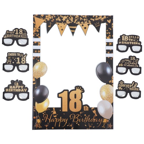 1 Set Birthday Party Paper Eyeglasses Decorations with 18th Birthday Party - Picture 2 of 10