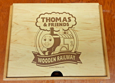 Thomas the Tank Engine Wooden Storage Box Rare Collectible 10 1/4'' x 8''x 2 1/4''