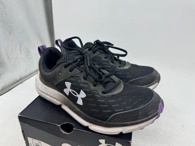 Under Armour Charged Assert 10 Sneaker Women's Black White Athletic Shoes - 9