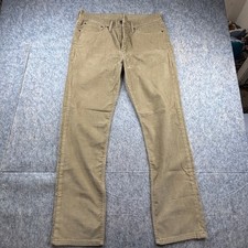 Levi's Corduroy Pants Mens 34 Brown 514 Stretch Casual Bottoms Straight Leg