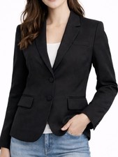 J.CREW Classic Two Button Black Blazer Size 10 Petite NWT