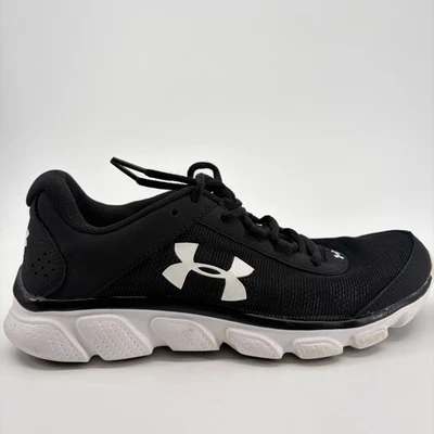 Under Armour Micro G Assert 7 Mujer Talla 6.5 Negro Blanco Zapatos para Correr Tenis - Imagen 1 de 4