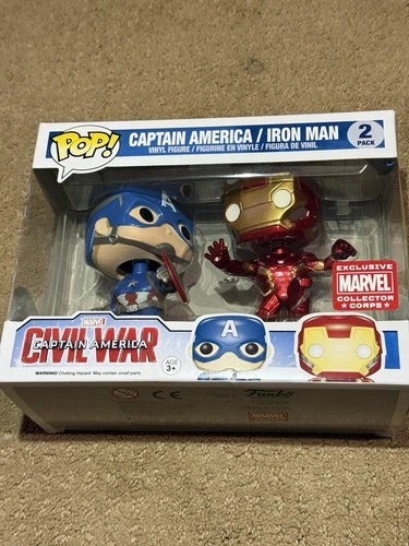 Funko Pop Captain America & Iron Man 2-Pack Civil War Marvel Collector Corps