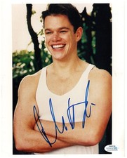 Matt Damon Autograph Autographed 8x10 Photo Vintage Full Signature ACOA