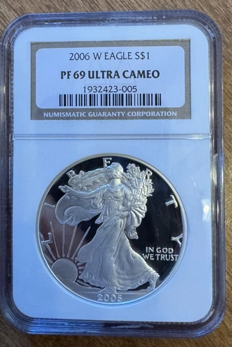 2006-W American Silver Eagle $1 NGC PROOF PR 69 starting below melt value