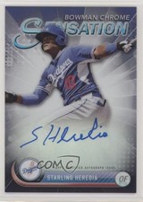 2017 Bowman Chrome Sensation 17/99 Starling Heredia #CSA-SH Auto 4nm
