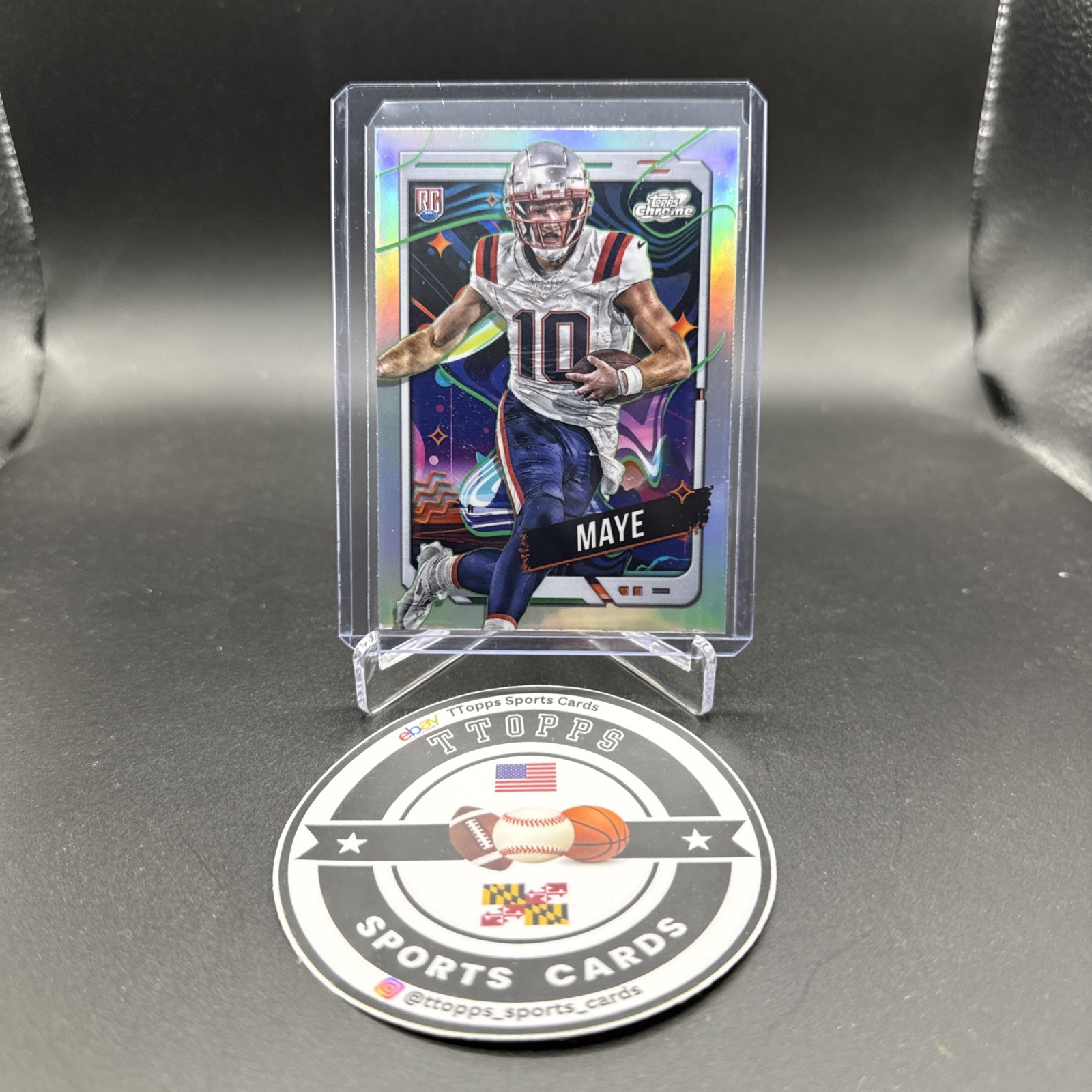 2024 Topps Cosmic Chrome - Rookies Drake Maye #162 Refractor (RC)