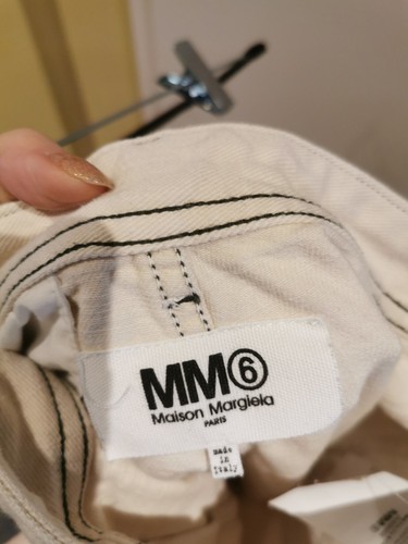 MM6 Maison Margiela Designer Jeans Weit 7/8 Länge Falten Bund Gr. 38 (It. Gr. 42 - Bild 6 von 10