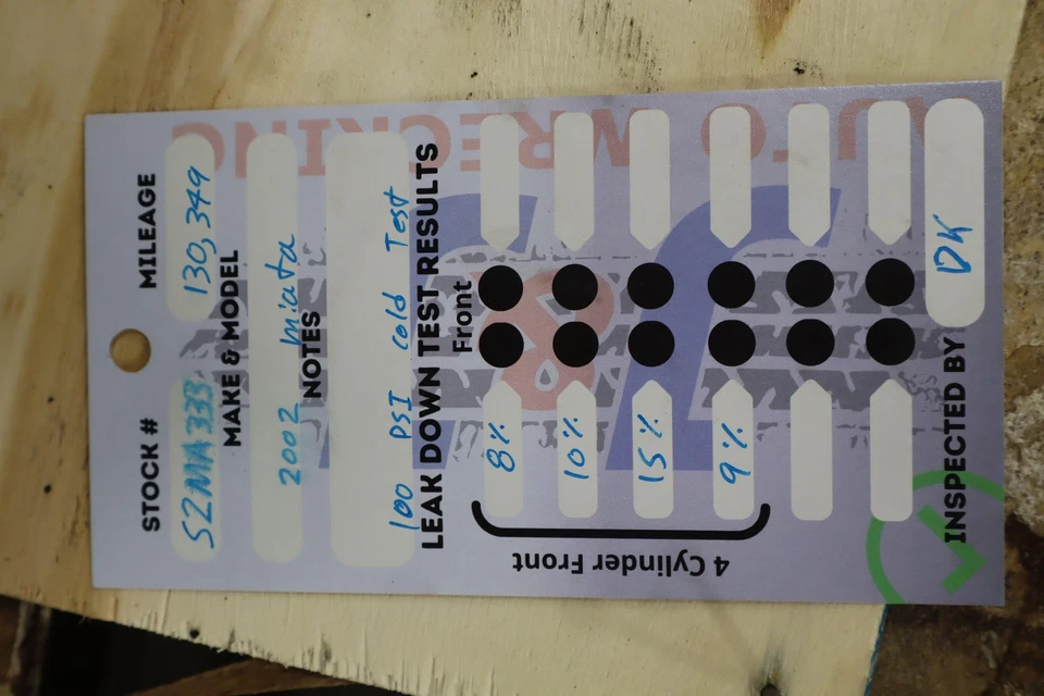 01-05 Mazda Miata NB 1.8L 4 Cylinder Engine W/5 Sp Manual Trans *Video Tested* Foto 2 de 4