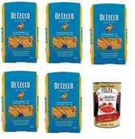 De Cecco Penne Rigate N.41, 100% Italienisch Pasta Nudeln 5X 500G+Polpa 400G