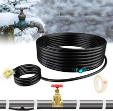 18ft Pipe Heat Tape for Water Pipe Freeze Protection Constant Wattage 120V 7W/FT