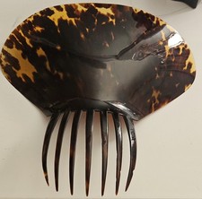 Large Authentic Vintage Tortoise Shell Hair Pick Comb Hair Styling Tool