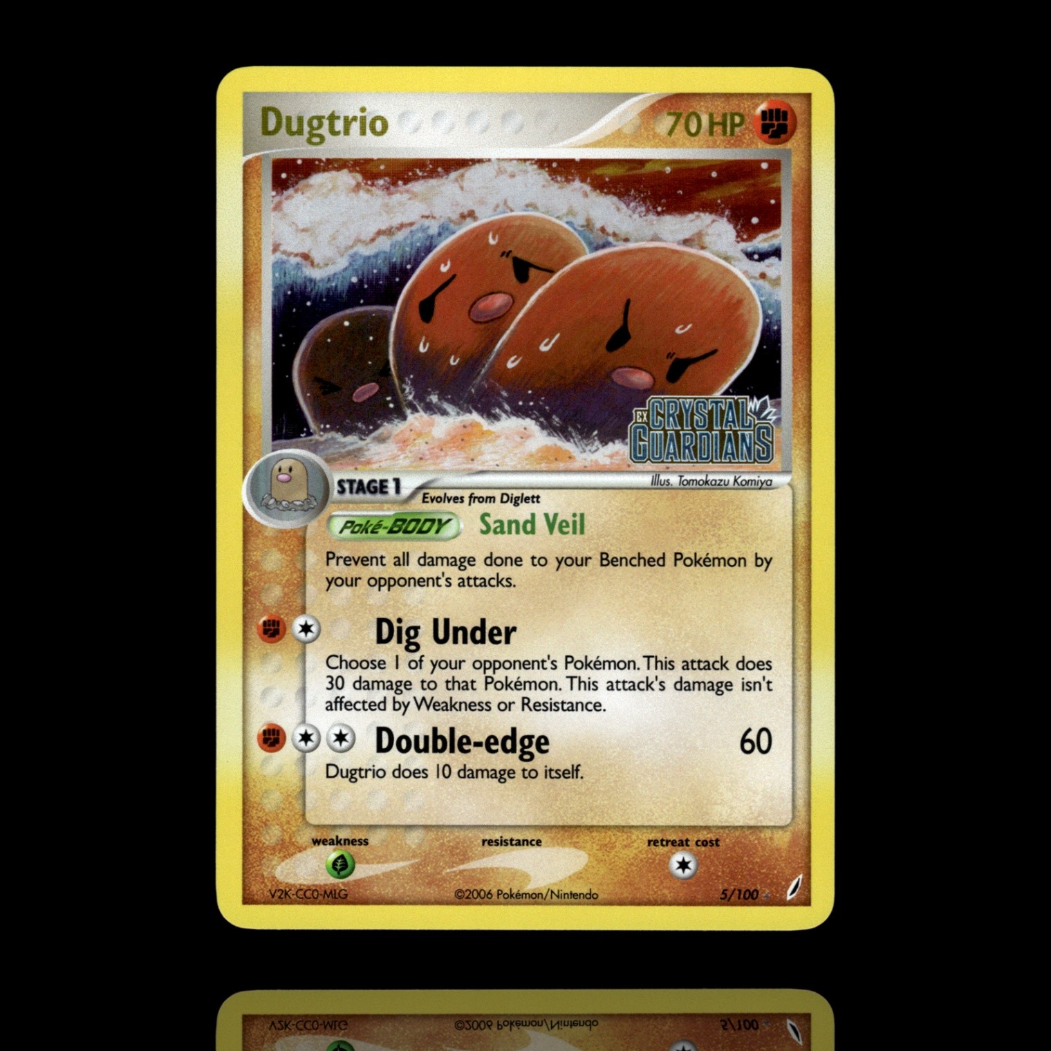 ▸ Dugtrio | Crystal Guardians | Reverse Holo | 5/100 | NM