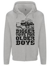 Bigger Toys Older Boys Off Roading Road 4x4 Mens Zip Up Hoodie