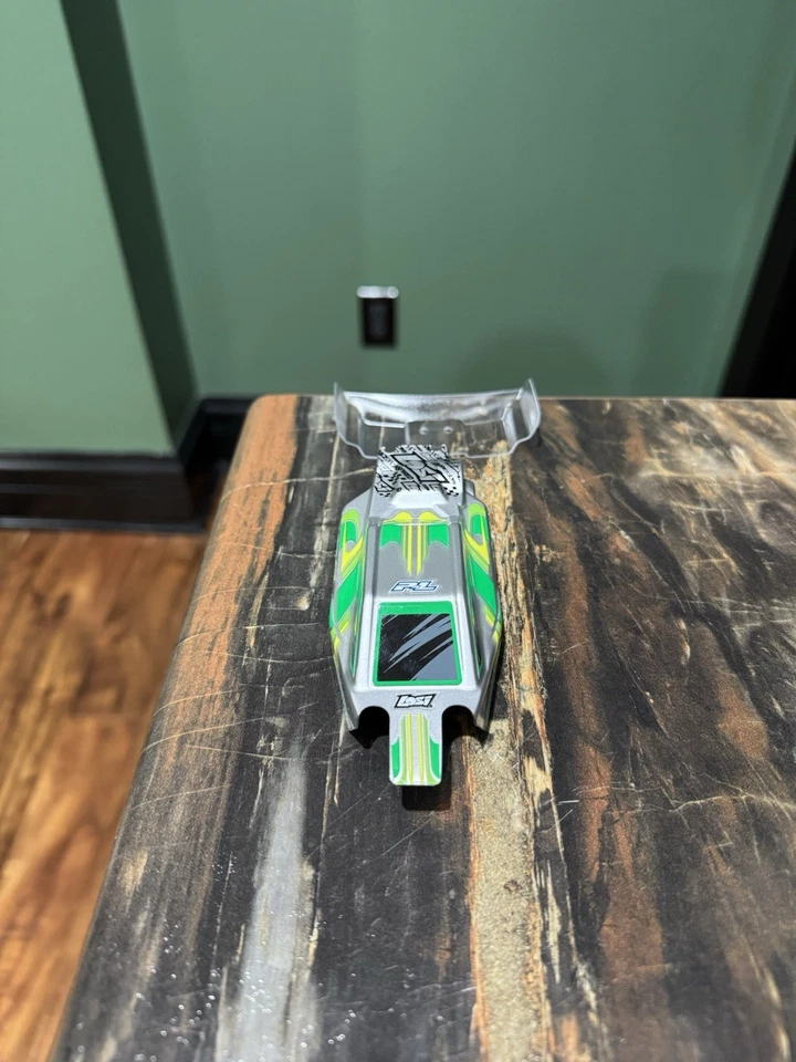 Losi Micro-B Body & Wing Green Silver 1/24 TLR New Take Off Micro Decals Custom - Image 2 of 4