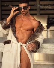 Male Model Photo Print Muscular Handsome Shirtless Hunk Abs Jock -N1212