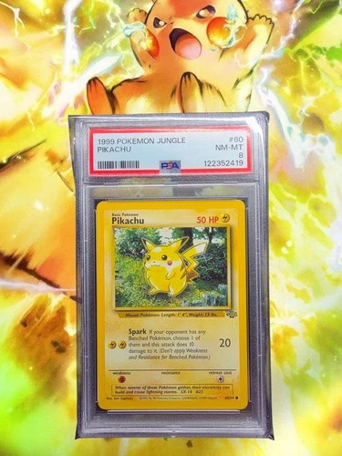 1999 POKEMON JUNGLE #60 PIKACHU PSA 8