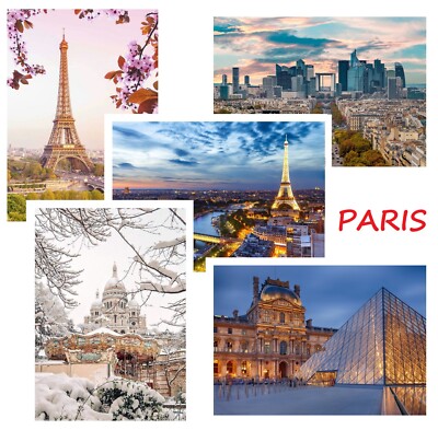 5 AK POSTKARTEN ANSICHTSKARTEN PARIS TOUR EIFFEL SACRE COEUR EIFFELTURM URLAUB !