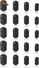 Ferrite Ring Core Black RFI EMI Noise Suppressor Cable Clip-20Pcs