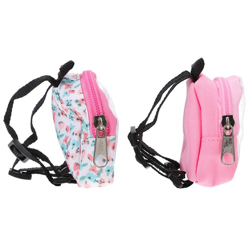 2 Pcs Doll Micro Handbag Flower Micro Backpack Floral Doll Backpack - Picture 4 of 12
