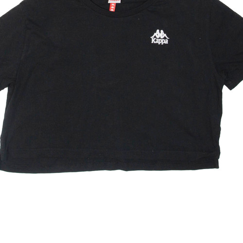 KAPPA T-shirt donna cropped nera M - Foto 5 di 6