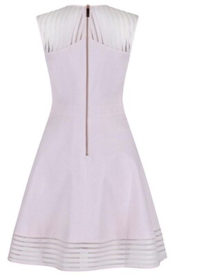 ted baker light pink dress Ted Baker Women's Sleeveless V Neck Pleated Maxi Dress - Pink - Size 0