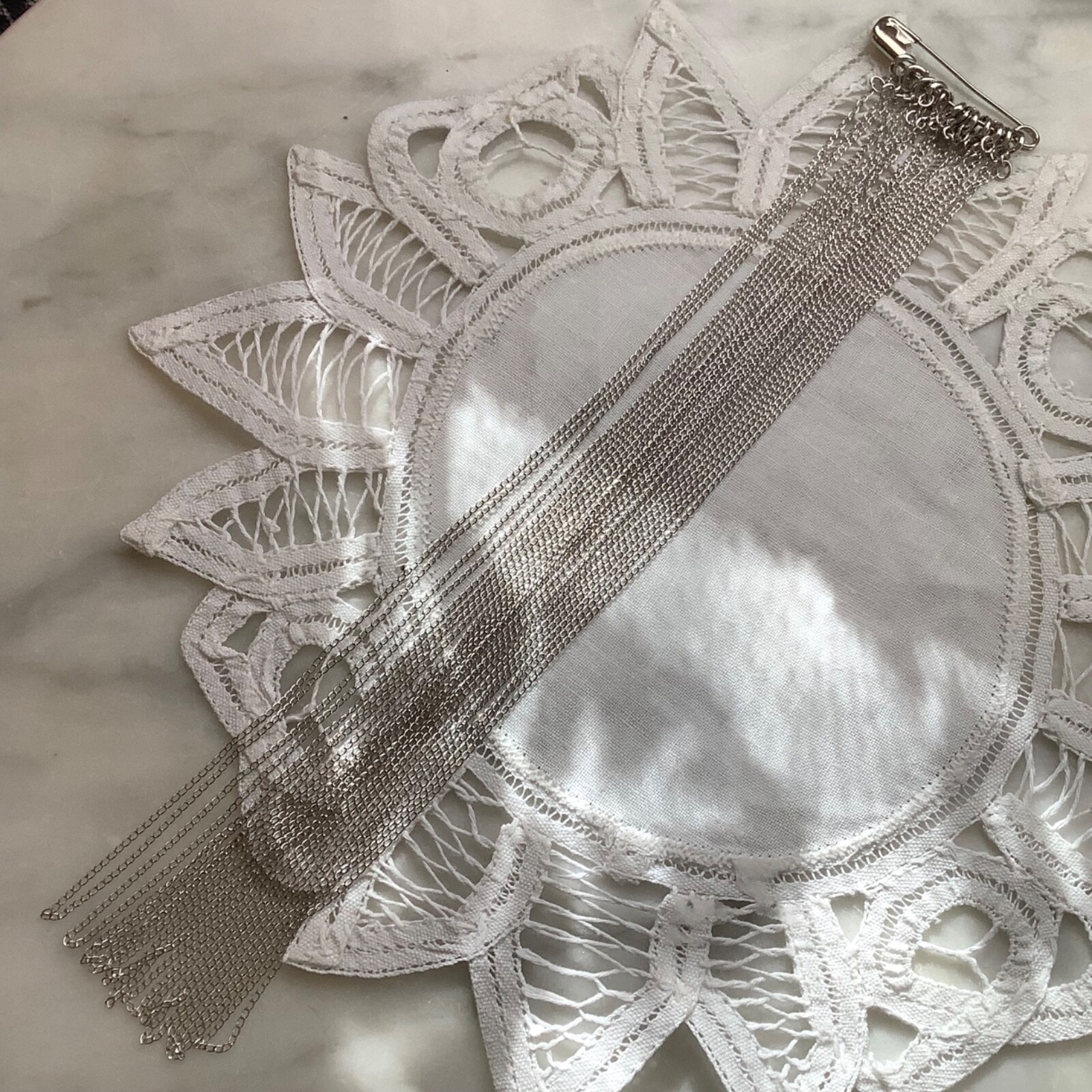 Vintage Silver Plated Delicate 17" Necklace - set of 12 - .7 grams - Fast Ship