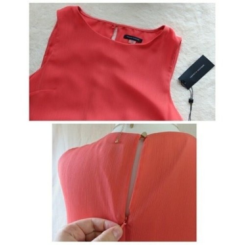 Tommy Hilfiger Drop Waist Crepe Chiffon Sleeveless Special Occasion Dress 12 NEW - Picture 7 of 8