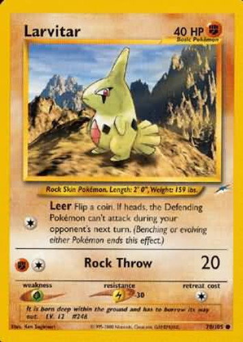 Pokemon Card - Neo Destiny 70/105 - LARVITAR (common) - NM