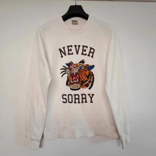 Jack  Jones Original Men's White Jumper Sweater NEVER SORRY Size Medium