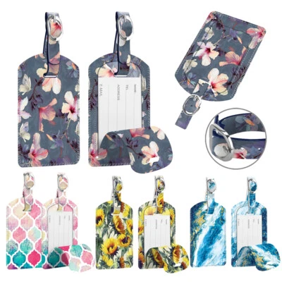 FINTIE (2 Pack) Luggage Tags Name ID Labels with Privacy Cover for Travel Bag Suitcase