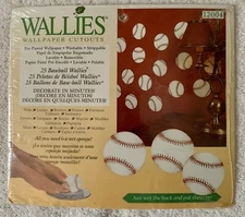 Wallies Baseball Wall Decor removable wallpaper cutouts Decoupage