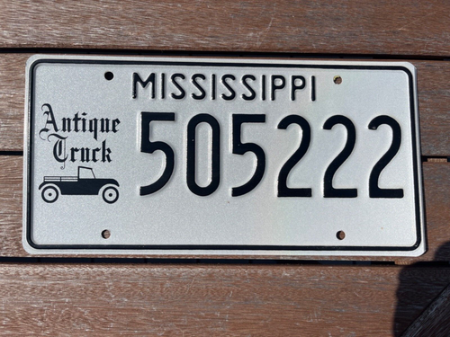 Mississippi Antique Truck License Plate 505222