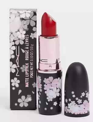 MAC~Black Cherry Line~MOODY BLOOM~Deep Red Matte Lipstick~LE RARE~GLOBAL!
