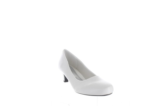 Angel Flex Womens Carol White Pumps 