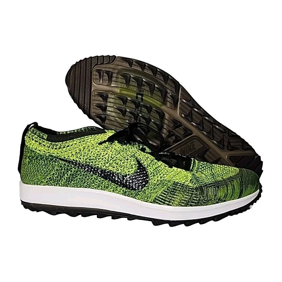 Sz 15 Flyknit Racer Golf Rare Sneaker Volt Sequoia New
