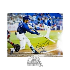 Wander Franco El Patron Autographed Tampa Bay Rays 16x20 Photo BAS COA (Batting)