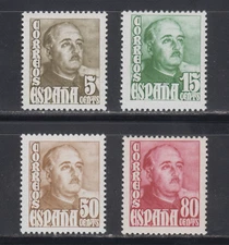 SPAIN ESPAÑA 1948 SET NUEVO MINT MNH EDIFIL 1020-1023 SCOTT 752,760,765,803 LOT2